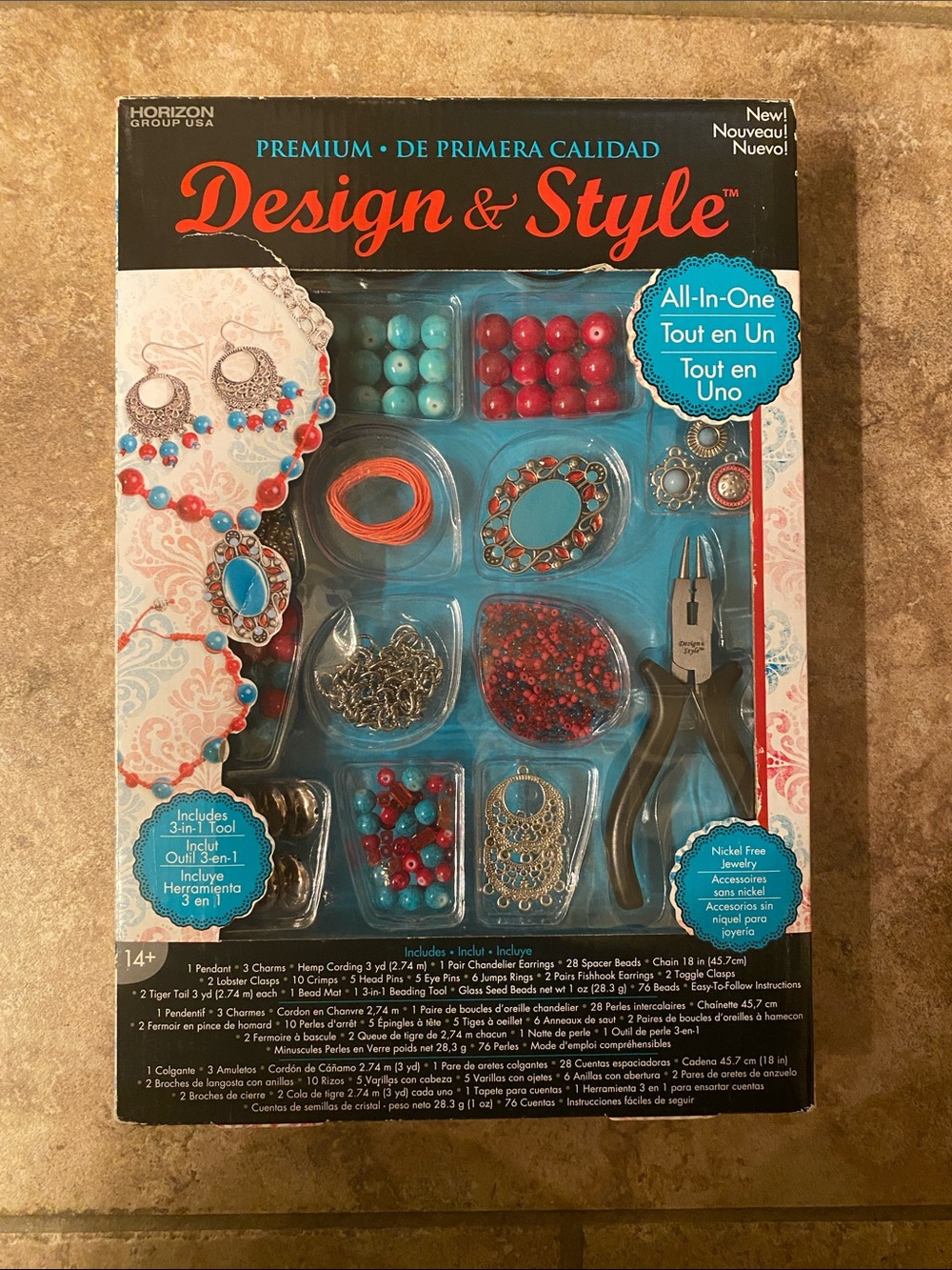 All-in-One Jewelry Making Kit - Turquoise & Red
